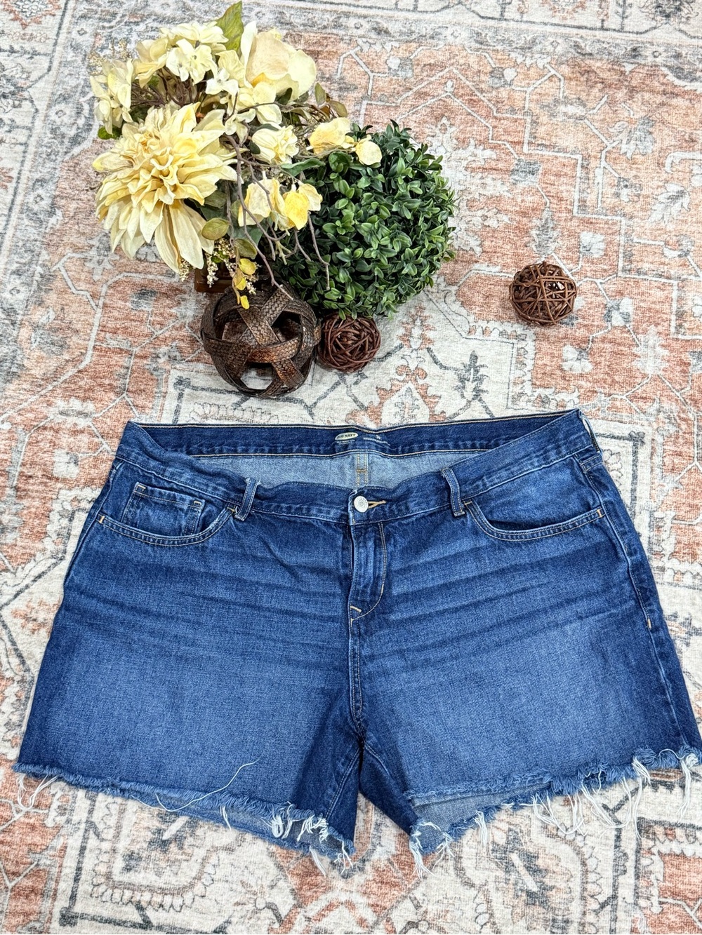 Old Navy Dark Blue Denim Cutoff Shorts